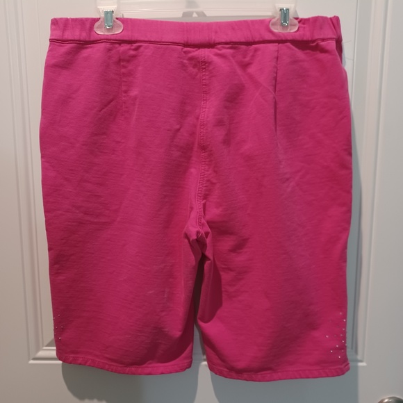 QUACKER FACTORY DREAM JEANNES SEQUIN EMBELLISHED COTTON KNIT BERMUDA SHORTS! - Picture 2 of 3